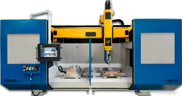 GEISS CNC 10 Fräsmaschine mit interaktiven Hotspots